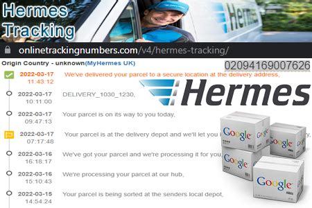 hermes collection tracking id|Hermes tracking code.